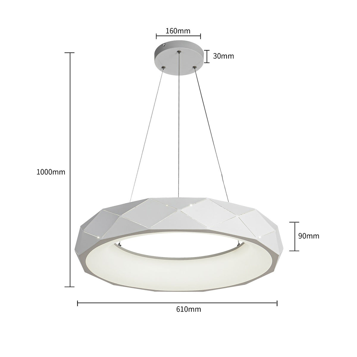 Light Prestige Reus LP-8069/1P LED WH Pendant Lamp
