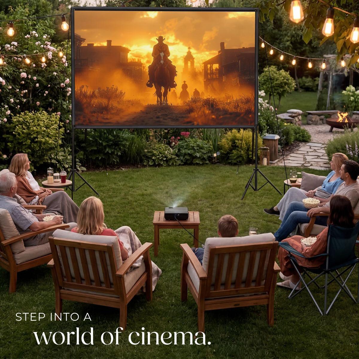 tectake Foldable Cinema Projector Screen 16:9, 265 x 150 cm