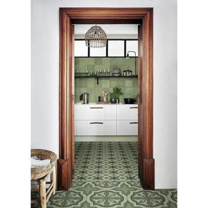 Marazzi D Segni Blend Tappeto 4 Verde 20x20 cm M60L Encaustic tiles, Green