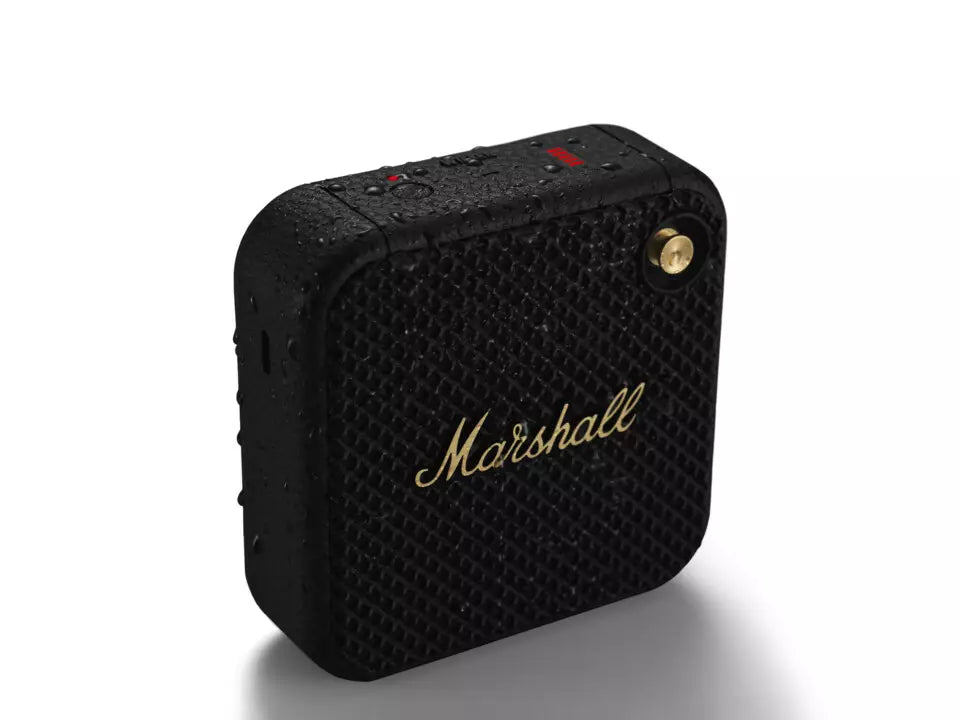 Marshall Willen Portable Bluetooth Speaker Black and Brass