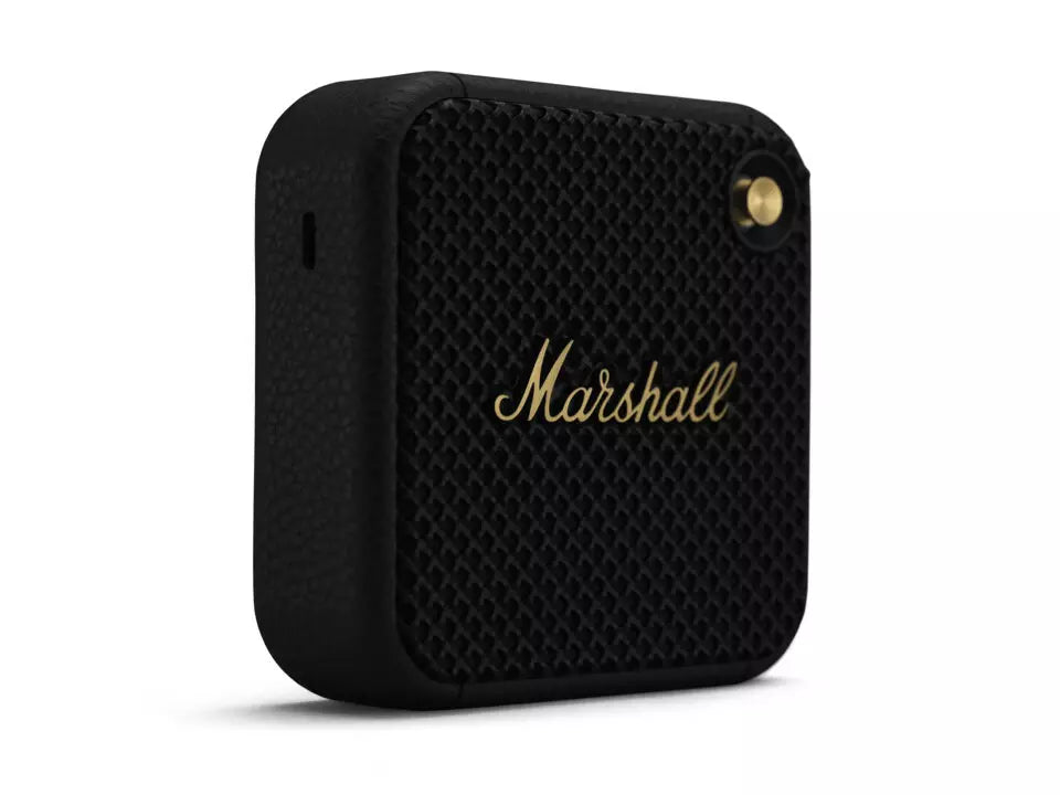Marshall Willen Portable Bluetooth Speaker Black and Brass