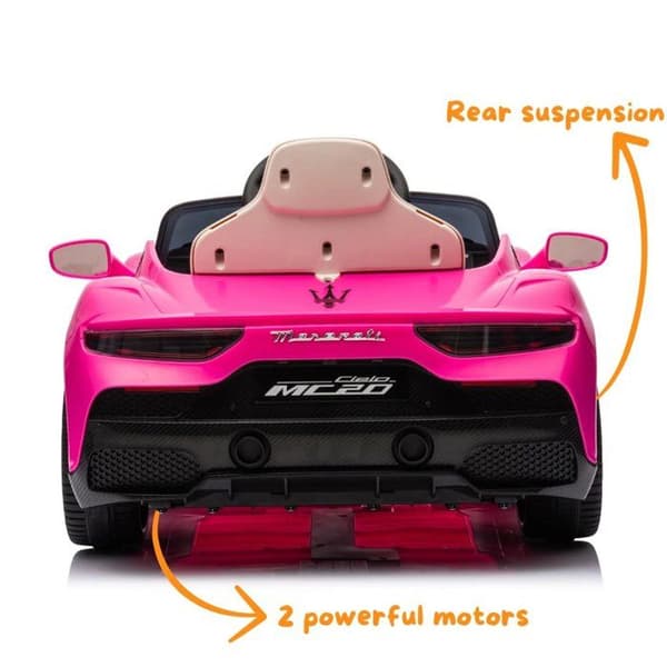 Maserati MC20 Cielo 12V Electric Car for Children, Pink