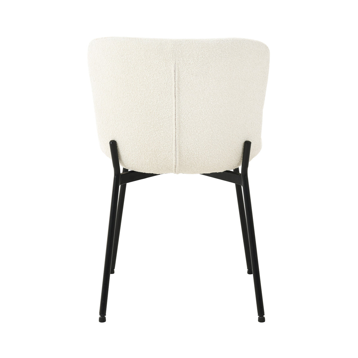 Home4you Manolo Dining Chair, White Bouclé