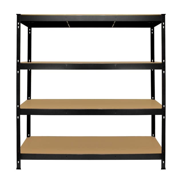 Q-Rax Robust Black Extra Wide Storage Shelf, Boltless Thick Steel 160 x 160 x 60 cm