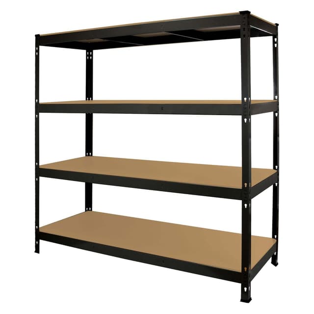 Q-Rax Robust Black Extra Wide Storage Shelf, Boltless Thick Steel 160 x 160 x 60 cm