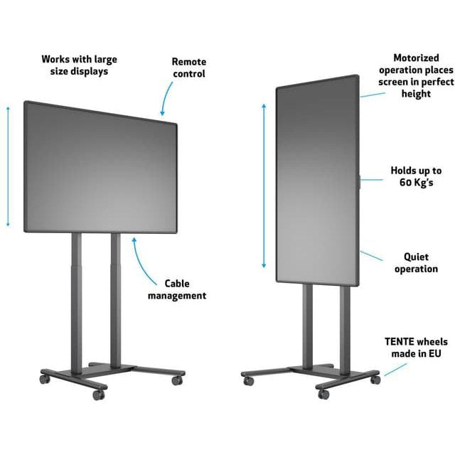 Multibrackets M Motorized Floorstand 60kg, Black