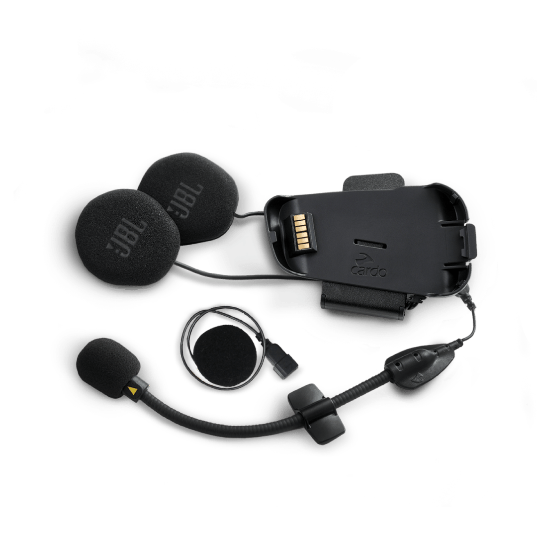 Cardo Scala Rider Packtalk audio kit helmet set sound by JBL 40mm, Black