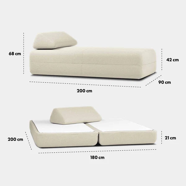 KHOY Daybed King, Off-White