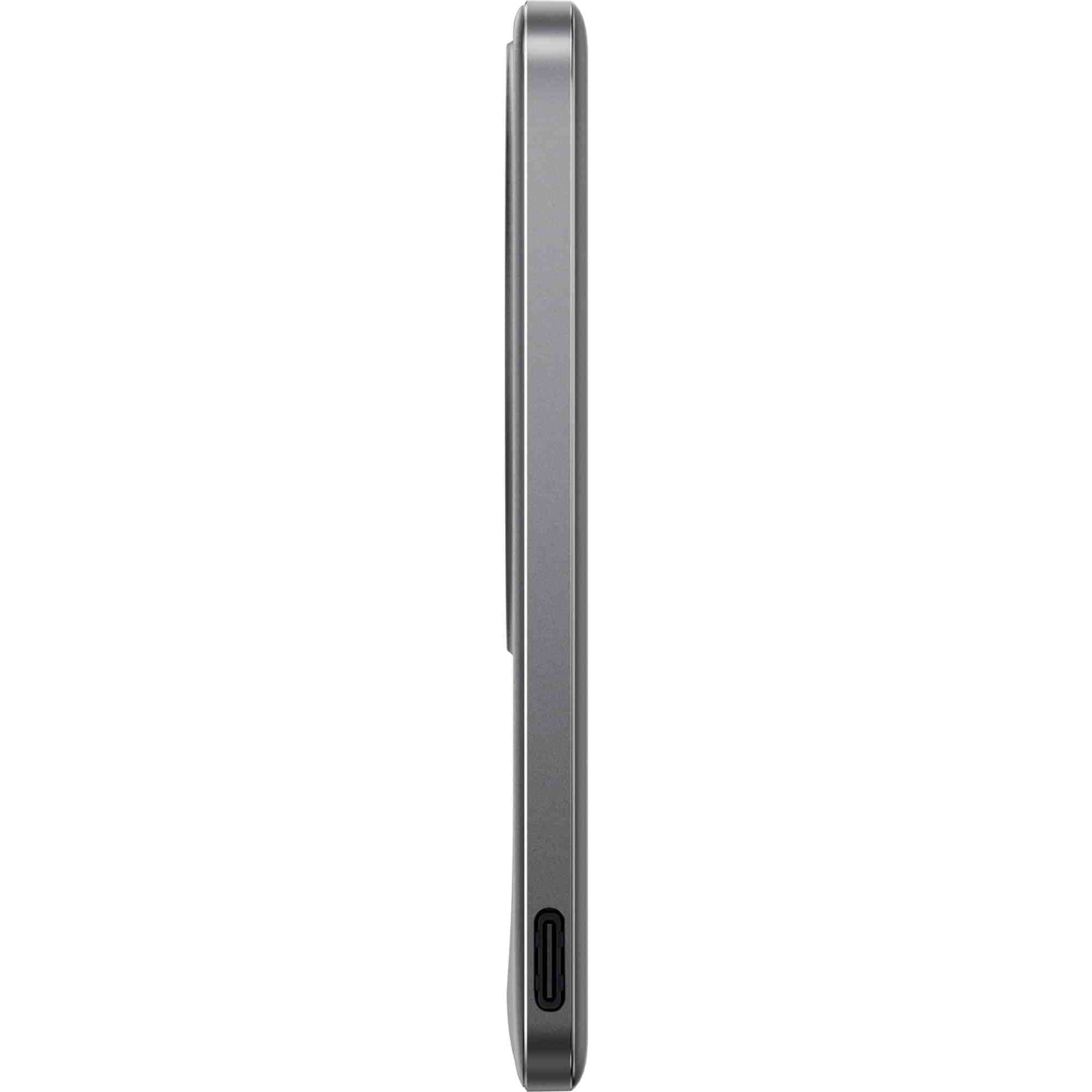 OnePlus Slim Wireless and Magnetic Power Bank, 5000 mAh, Gray