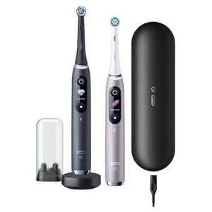Oral-B iO Series 9 Duo Electric Toothbrushes, Black Onyx & Rose Quartz