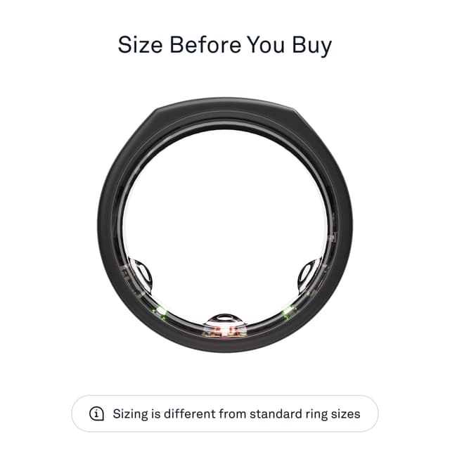 Oura Gen3 Heritage Smart Ring Size 8, Stealth – Renow