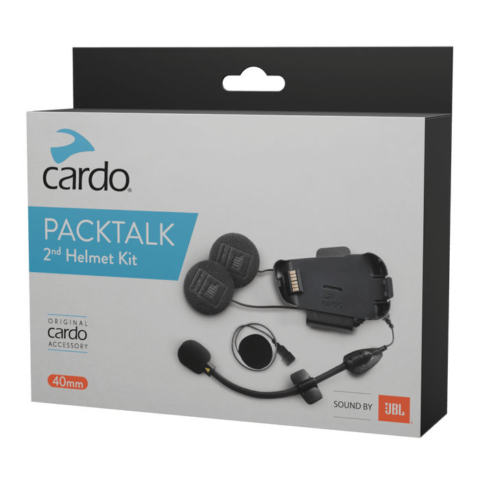 Cardo Scala Rider Packtalk audio kit helmet set sound by JBL 40mm, Black