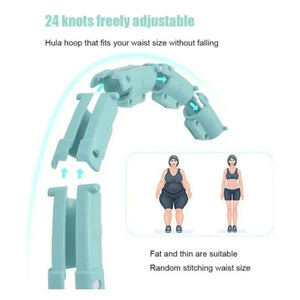 Smart Hula Ring Hoops, Weighted Hula Hoop for Adults, Light Blue