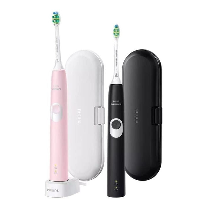 Philips 4300 series HX6800/35 Electric Toothbrush, Adult Sonic Toothbrush, Black, Pink