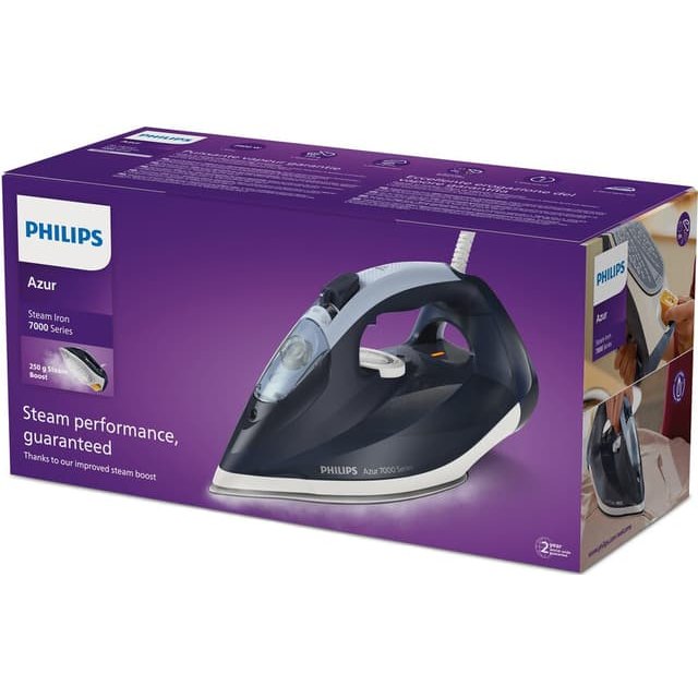 Philips 7000 Series Azur Steamglide Steam Iron DST7030/20, Dark Blue