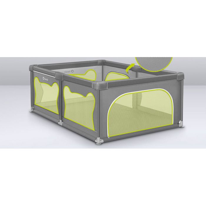 Lionelo Willow Playpen - Gray Concrete