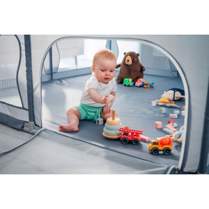Lionelo Willow Playpen - Gray Concrete