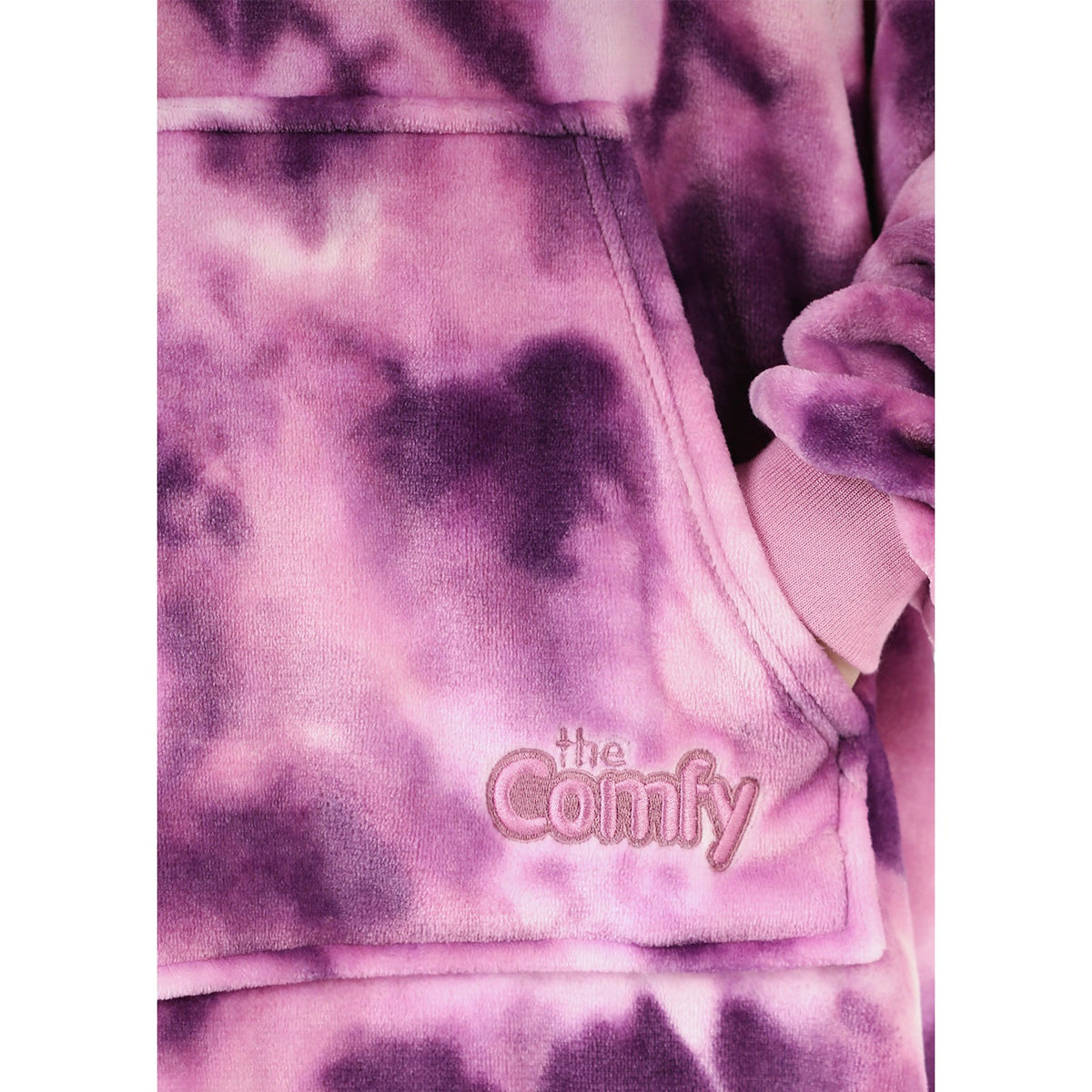 The Comfy Dream Wearable Blanket Hoodie, Purple Tie Dye