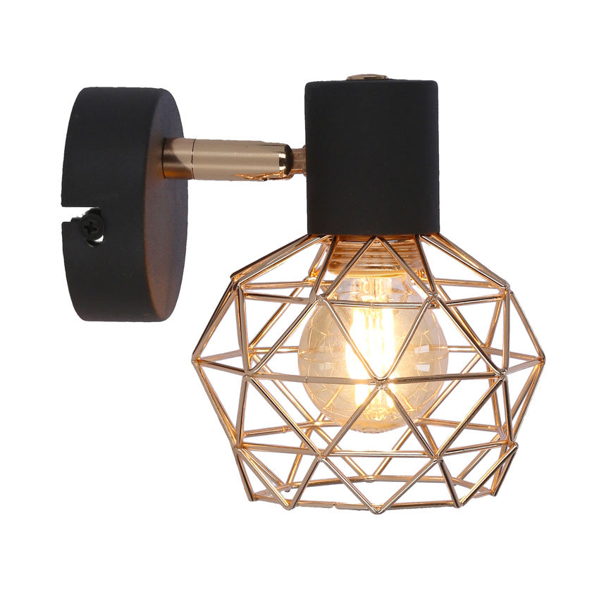 Candellux Acrobat Single Spotlight Wall Lamp, Black and Copper
