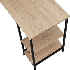 Desk Hamilton - corner unit, shelf 138 cm - industrial wood light