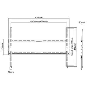 Prokord 37" to 80" TV mount, Black