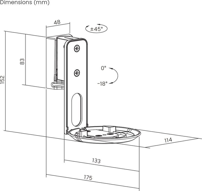 Prokord Wall Mount for Sonos Era 100