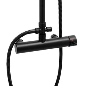 Wall Mounted Rain Shower Set, Matte Black