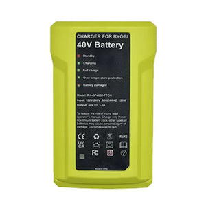 High-Power 40V 6Ah Lithium Batteries for Ryobi, 2-Pack, Black