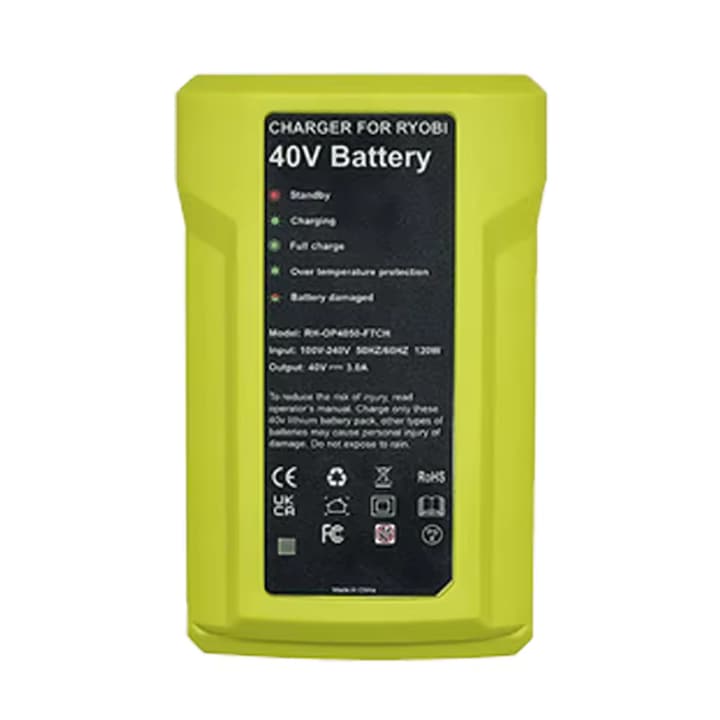 High-Power 40V 6Ah Lithium Batteries for Ryobi, 2-Pack, Black