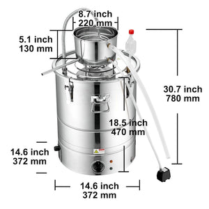 Alcohol Distillation Kit, Integrated Electric Heating System, 30L