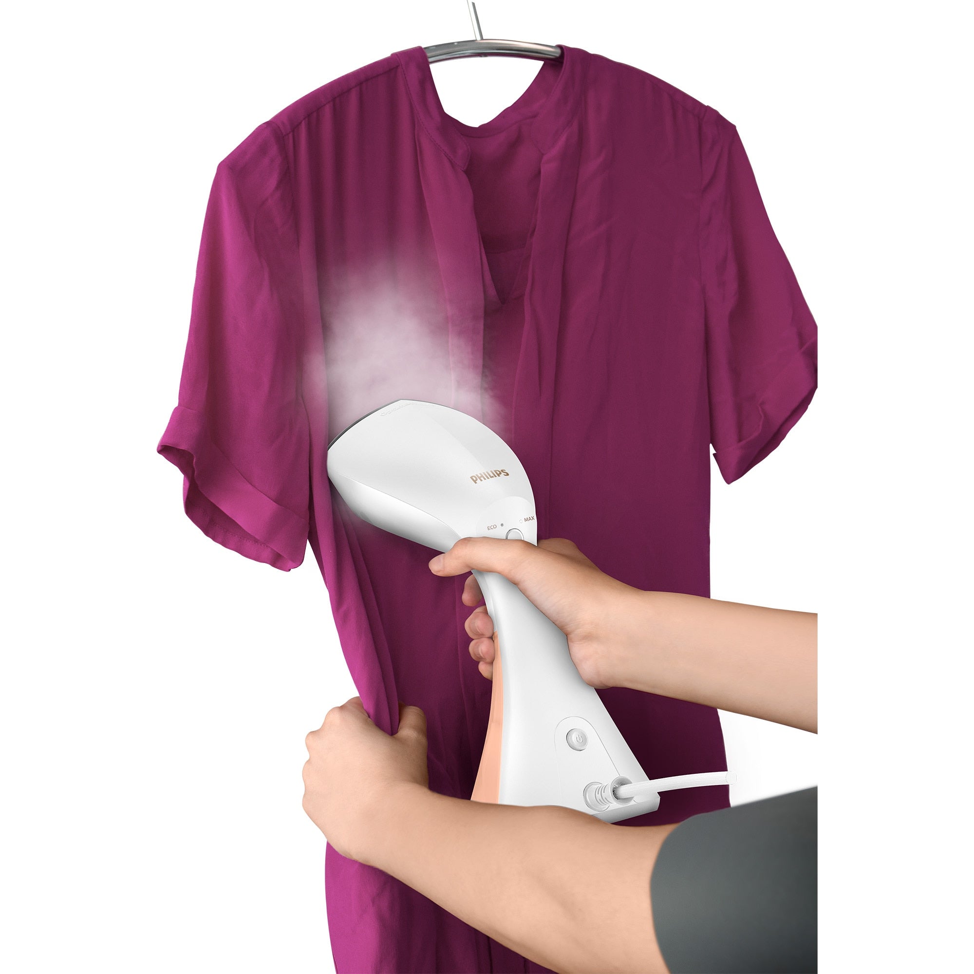 Philips 8000 Series GC801/10 Garment Steamer 1600W, Pink/White