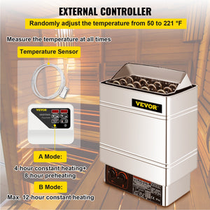 Sauna Heating System Controller, White/Black