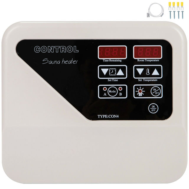 Sauna Heating System Controller, White/Black