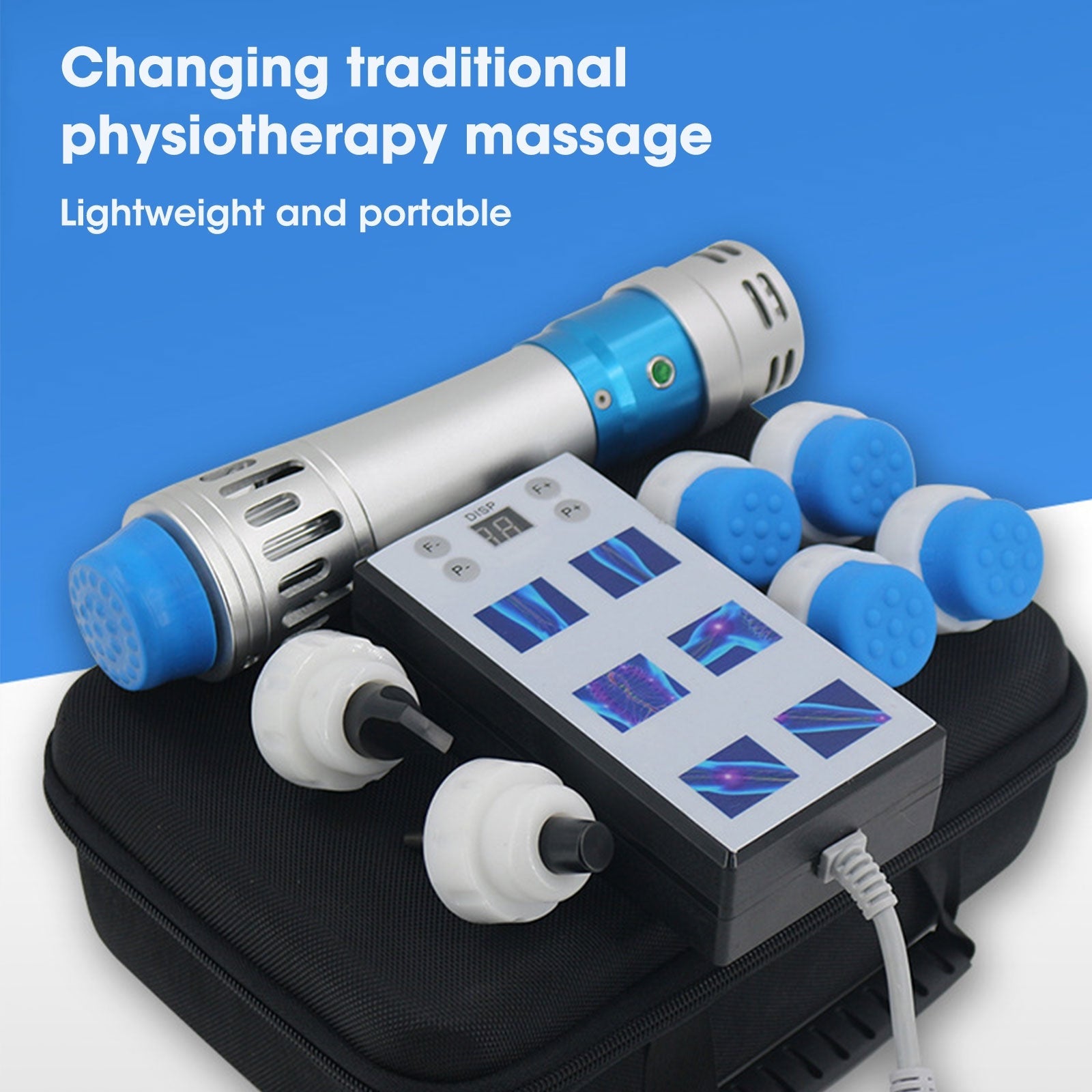 Extracorporeal Shockwave Therapy Machine, White/Blue