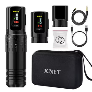 XNET Vipera Professional Wireless Tattoo Machine Dual Battery, Black