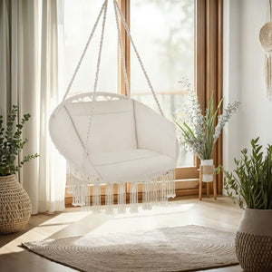 Tectake Swing Chair Grazia, Beige