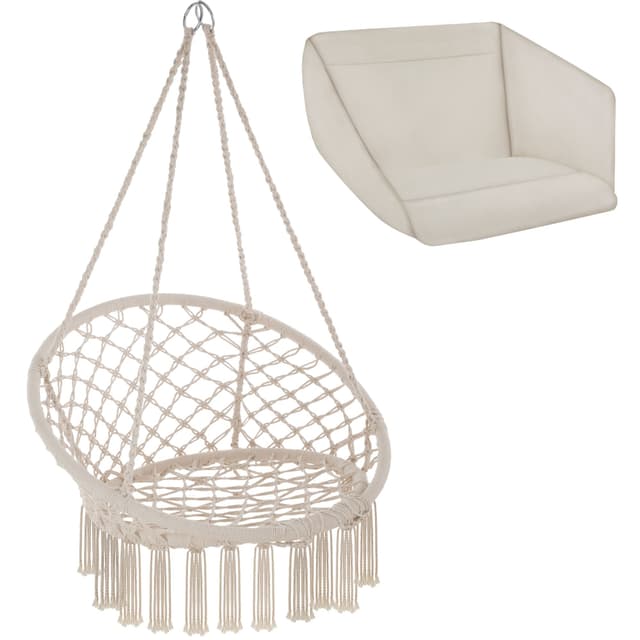 Tectake Swing Chair Grazia, Beige