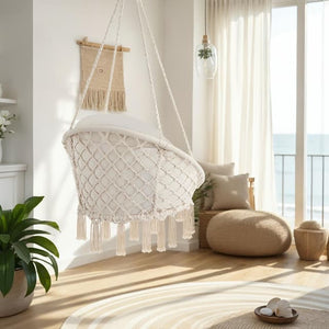 Tectake Samira Swing Chair, Beige