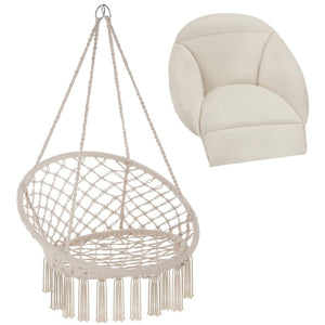 Tectake Samira Swing Chair, Beige