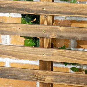 Outsunny Raised Garden Bed, Charred Solid Wood, 65 x 31 x 147 cm