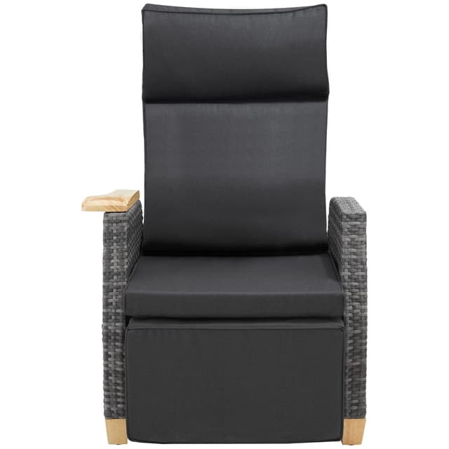 Tectake Pescara Aluminium Rattan Armchair, Gray