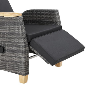 Tectake Pescara Aluminium Rattan Armchair, Gray