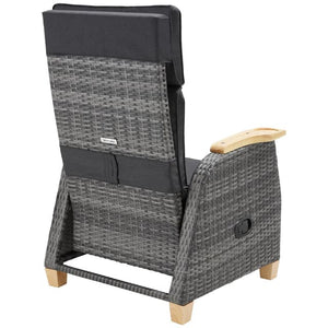 Tectake Pescara Aluminium Rattan Armchair, Gray