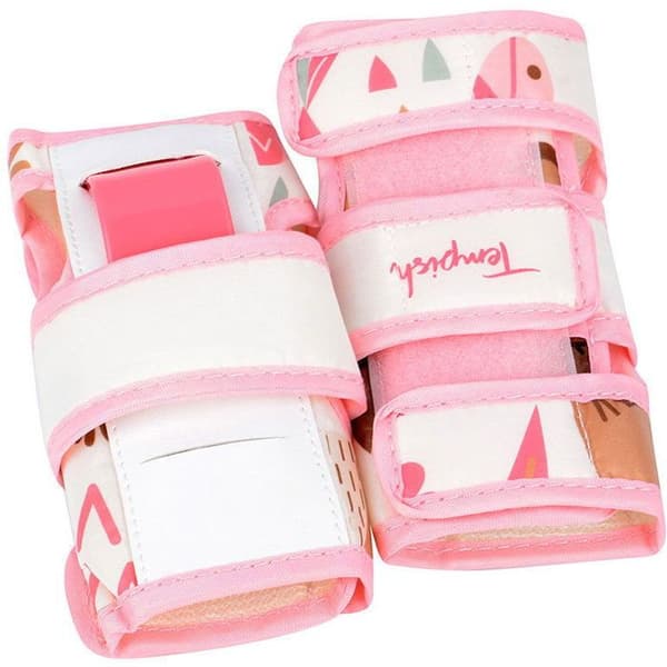 Tempish Wild Skate Set - Inline Skates and Guards, White/Pink, Size 30-33