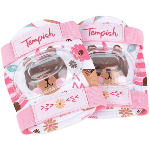 Tempish Wild Skate Set - Inline Skates and Guards, White/Pink, Size 30-33