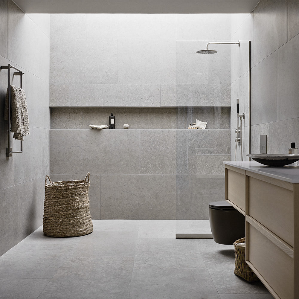 Bricmate J1515 Runö Light Grey Porcelain Stoneware Tile 15x15 cm