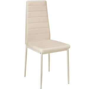 Tectake Thomas Set of 6 Dining Chairs, Light Beige