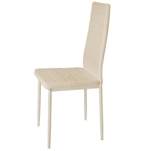 Tectake Thomas Set of 6 Dining Chairs, Light Beige