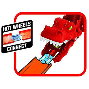Hot Wheels City Launcher Dino Set, Red