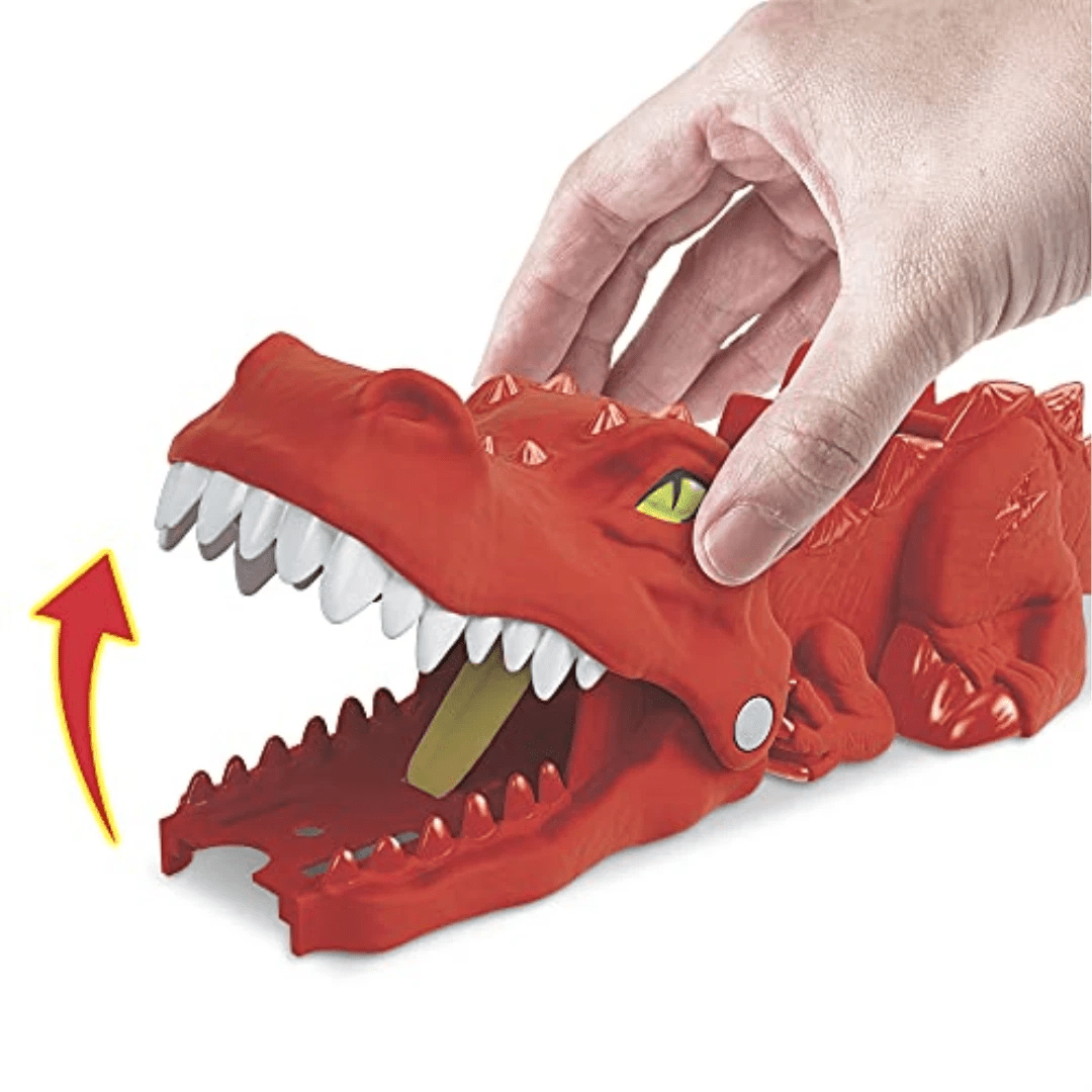 Hot Wheels City Launcher Dino Set, Red